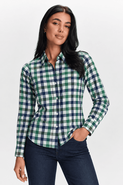 GANT Checkered Button-Up Shirt - Size: S