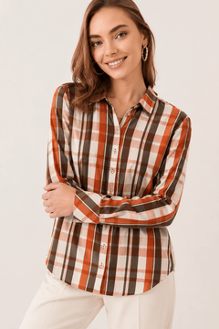 Long Fit Shirt with Distinctive Colors- Size: S