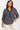 Navy Blue Spotted Blouse - Size: XXL