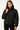 GUESS Black Puffer Jacket with Lace Overlay-Size: S