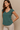 Basic V-Neck Blouse in Teal Green - Size: XS