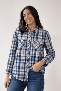 Casual Plaid Shirt in Pure Cotton - Size: S