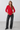 Cherry Red V-neck Blouse- Size: M