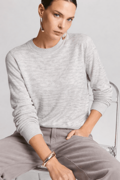 Lightweight Knit Sweater in Heathered Gray- Size: M