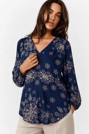 Mandala Pattern Blouse in All Viscose- Size: S/M