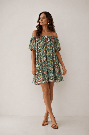 Off-Shoulder Summer Dress- Size: M
