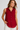 Red Patterned Sleeveless Blouse - Size: XS