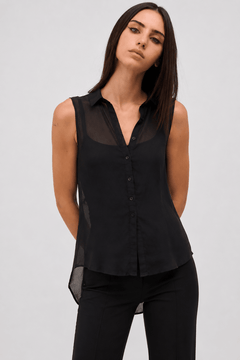 ♦︎ Sheer Sleeveless Blouse - Size: XS
