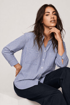 Soft Cotton Shirt with Patch Pockets- Size: XL