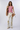 White Floral Trousers- Size: M