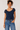 Navy Blue Polka Dot Blouse - Size: M