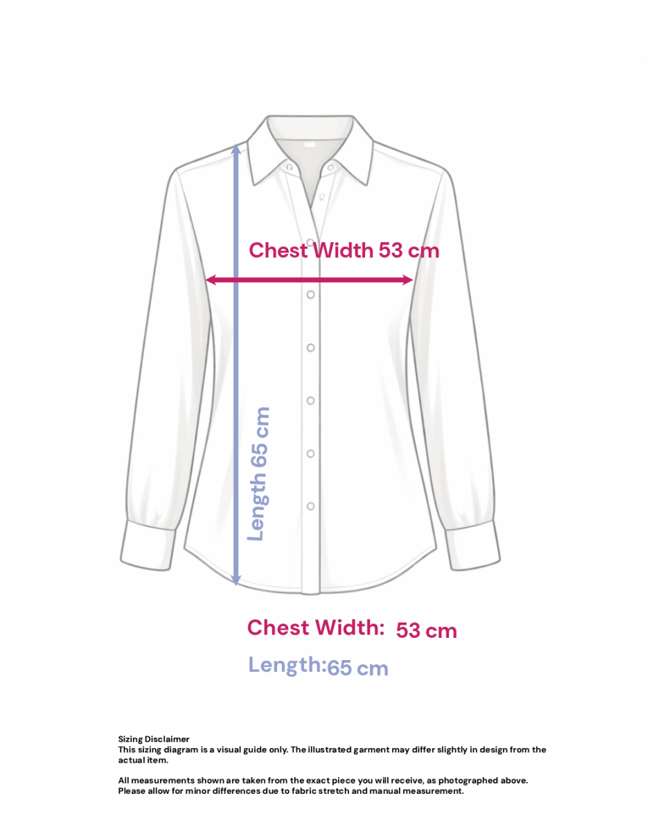 Cotton Gingham Shirt in Lollipop Pink - Size: M/L — measurements