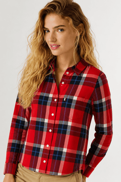 Levi's Plaid Shirt in Cotton Linen- Size: XS