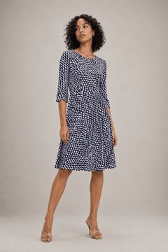 Abstract Pattern Day Dress - Size: XS