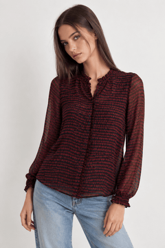 ♦︎ Heart Pattern Blouse - Size: XS