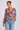 Paisley Print V-Neck Blouse- Size: L