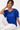 Ruffled Sleeves Top in Royal Blue- Size: L
