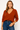 Rust Colored Sweater with Elbow- Length Sleeves– Size: M