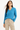 Casual V-neck Sweater in Light Blue - Size: S