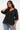 Embellished Neck Blouse in Sheer Fabric- Size: XL