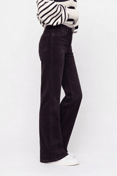 Flared Pants in Dark Purple Velvet Fabric- Size: S