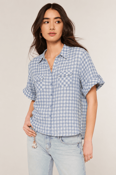 Linen Shirt in Casual Appeal- Size: M/L