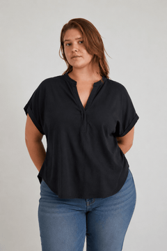 Oversized Tunic/ Blouse in Black- Size: XL