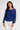 Sheer Sequined Blouse in Royal Blue- Size: S