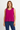 Vibrant Fuchsia Top with Sequin Hem- Size: M