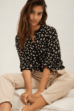 Viscose Blend Cardigan with Abstract Print- Size: M