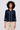 Viscose Embroidered Blouse in Deep Navy- Size: M
