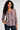Pure Silk Blouse in Red , Blue and Cream- Size: M