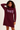 Wool Cashmere Jumper Dress in Rich Burgundy - Size: M