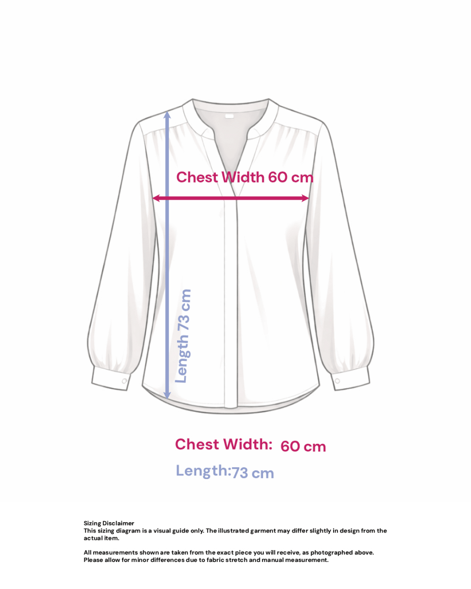 Shimmery Blouse in Brown and Gold- Size: XL — measurements