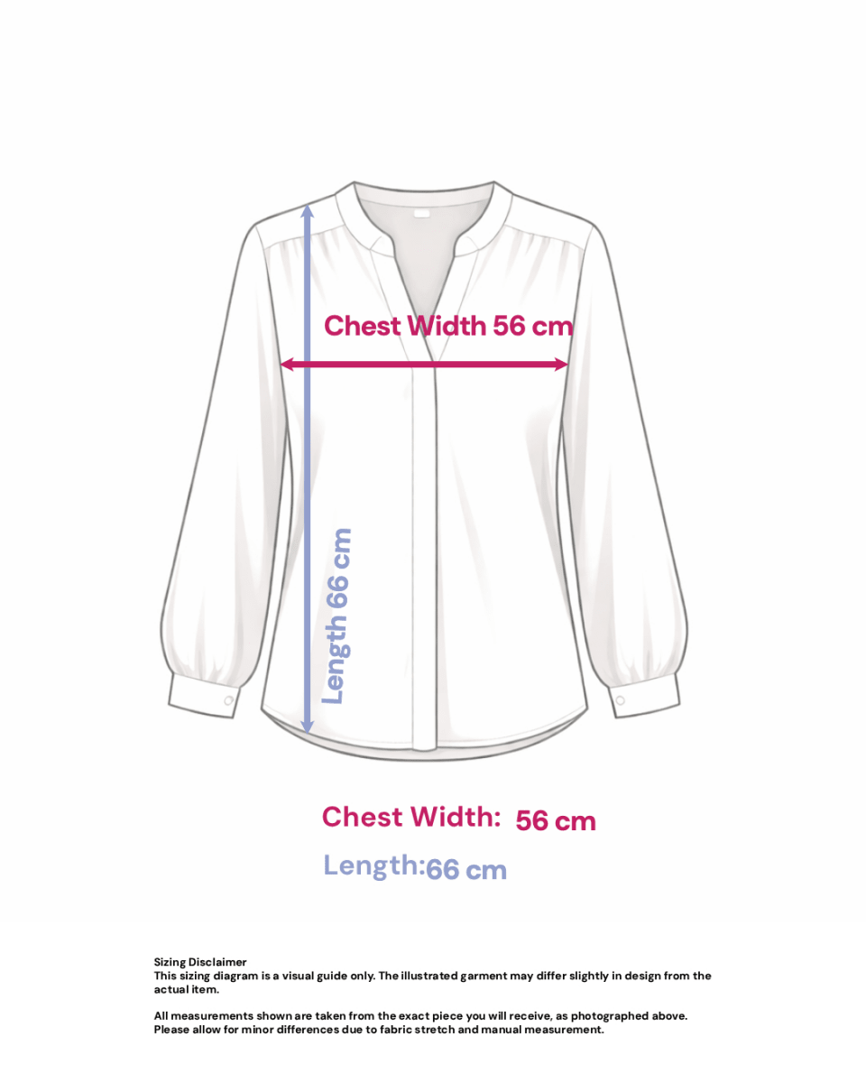 Cold Shoulder Button-Up Blouse - Size: M — measurements