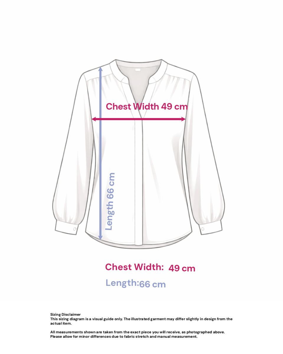 Floral Smocked Neck Blouse- Size: S/M — measurements