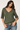 Oversized V-neck Sweater in Olive Green Size: L