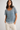 Blue-Green Blouse in Boxy Silhouette- Size: L
