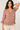 Cat Print Blouse in Dusty Rose- Size: M