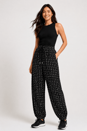 ♦︎  Elastic waist pants - Size: L