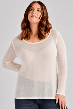 Open-Back knit top in Off-White - Size: XXL/XXXL