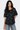 Short-Sleeve Quilted Top in Black Base- Size: S