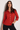 V-neck  Blouse in Cherry Red- Size: XL