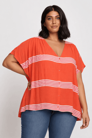 ♦︎ Tie-Front Tunic - Size: XXL