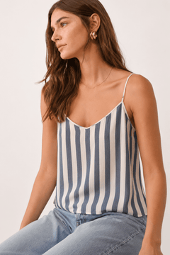 Vertical Striped Tank Top - Size: L