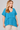 Aqua Crinkle V-Neck Top - Size: XXL/XXXL