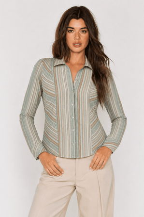 ♦︎  Blue Brown Shirt - Size: M