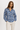Blue Paisley Shirt in White Base- Size: S