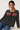 Boho Style Blouse in Black Base- Size: XL