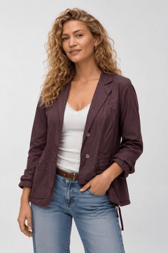 Cotton Summer Jacket in Plum- Size: M